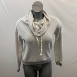 American Eagle Cowl Neck Sweatshirt Women's Size Medium Gray Cotton Blend Long Sleeve