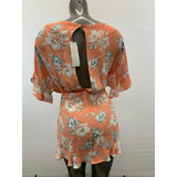 French Connection Women's 8 Romper Bloosom Cari Frill Short Butterfly Sleeve