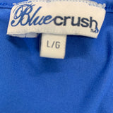 Blue Crush Women's Sleeveless Top Size Large Blue Layered Polyester Spandex