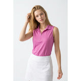 Izod Golf Women's Golf Shirt Large Mauve Pink Sleevless Poly/Spandex pre-owned