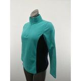 IZOD Fleece Pullover Women's Medium Teal Blue Long Sleeve 1/4 Zip