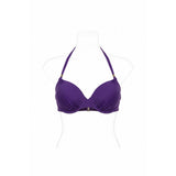 Victoria Secret Women's Purple Bathing Suit Top Tie neck Size 32 DD Polyester
