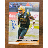 2024 Upper Deck CFL Base Autograph Javon Leake 58 Edmonton Elks