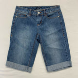 Tommy Hilfiger Denim Crop Women's Size 2 Stretch Low Rise Cuffed Blue Jean Capri