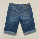 Tommy Hilfiger Denim Crop Women's Size 2 Stretch Low Rise Cuffed Blue Jean Capri
