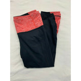 Under Armour Capri Leggings Women's Small Black Red Cropped Fitted Workout Pants