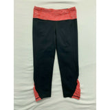 Under Armour Capri Leggings Women's Small Black Red Cropped Fitted Workout Pants
