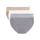 Warners Blissful Benefits Dig-Free Waistband Panties XL-8 Hi-Cut 3-Pack NWT