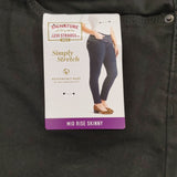 Levi's Signature Black Jeans Women's Size W35 L30 Mid Rise Skinny Stretch NEW