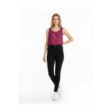 Victoria's Secret Women's Small Purple Floral Polyester Sheer Lingerie Top