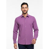 Geoffrey Beene Men's shirt Size Large Purple White Striped Fitted Button Up