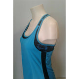 Champion Womens Size Small Blue Black Workout Racerback Tank Top w/ Built In Bra