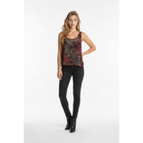 Element Women's Medium Scoop Neck Sleeveless Sheer High Low Cami Tank Top