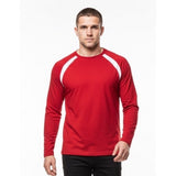 Easton Sweatshirt Men's Medium Red V Neck Long Sleeve 100% Polyester Pullover
