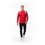 Easton Sweatshirt Men's Medium Red V Neck Long Sleeve 100% Polyester Pullover