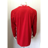 Easton Sweatshirt Men's Medium Red V Neck Long Sleeve 100% Polyester Pullover