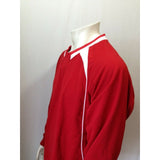 Easton Sweatshirt Men's Medium Red V Neck Long Sleeve 100% Polyester Pullover
