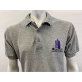 Western University Men's Medium Gray Short Sleeve Pique Polo Shirt