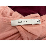 Talula Women's Cropped Open Wrap Back T Shirt Size Medium Light Salmon Short Sleeve