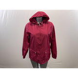 Northern Reflections Women's Burgundy Pack away Windbreaker Full Zip Size Medium Polyester