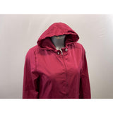 Northern Reflections Women's Burgundy Pack away Windbreaker Full Zip Size Medium Polyester