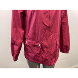 Northern Reflections Women's Burgundy Pack away Windbreaker Full Zip Size Medium Polyester