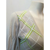 Tommy Hilfiger Beige Diamond Pattern Women's Long Sleeve Cardigan Sweater Size M