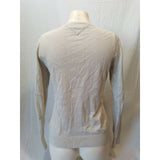 Tommy Hilfiger Beige Diamond Pattern Women's Long Sleeve Cardigan Sweater Size M