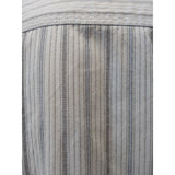 Roots 73 Men's Medium Button Up Short Sleeve Blue Striped Cotton Casual Shirt