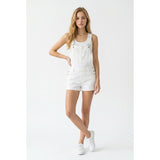 Bluenotes Women's Tomboy Small White Distressed Cotton/Spandex Jumper Shorts