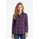 SWS Women's Pink Multi Coloured Plaid Long Sleeve Collared Button Up Shirt Size Small Cotton
