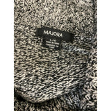 Majora Women's Cowl Neck Sweater Dress Size Large Gray Short Sleeve Acrylic