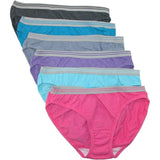Fruit of the Loom Women's 6 Heathered Bikini Underwear (Pack of 6) NEW