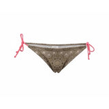 Xhilaration Women's String Bikini Bottoms Size Small Green Cantaloupe Lace Front NWT