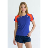 Adidas Womens Medium Climacool Active Wear shirt top purple orange polyester