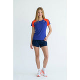 Adidas Womens Medium Climacool Active Wear shirt top purple orange polyester