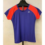 Adidas Womens Medium Climacool Active Wear shirt top purple orange polyester