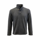 Field & Stream Men's Pullover Sweater Size Medium Gray Button Mock Neck Polyester