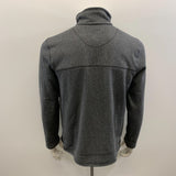 Field & Stream Men's Pullover Sweater Size Medium Gray Button Mock Neck Polyester