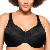 Glamorise Womens Wonderwire Minimizer Bra Underwire #9003  Black