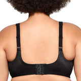 Glamorise Womens Wonderwire Minimizer Bra Underwire #9003  Black