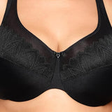 Glamorise Womens Wonderwire Minimizer Bra Underwire #9003  Black