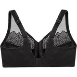 Glamorise Womens Wonderwire Minimizer Bra Underwire #9003  Black