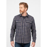 Dakota Plaid Button Up Shirt Men's Size Large Blue Gray Long Sleeve Cotton