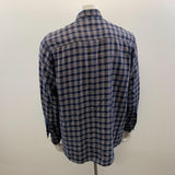 Dakota Plaid Button Up Shirt Men's Size Large Blue Gray Long Sleeve Cotton