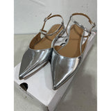 ALDO Womens Sarine Ballet Flat Silver Women's 7.5 Shoes NEW