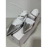 ALDO Womens Sarine Ballet Flat Silver Women's 7.5 Shoes NEW