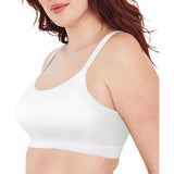 Bali DFMSBR Modern Seamless Bralette Pullover Wireless Medium White NWT