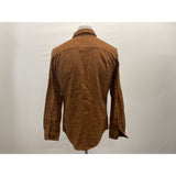Amazon Essentials Men's Brown Button up Long Sleeve Slim Shirt Size XS Cotton Blend NEW