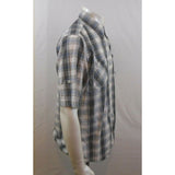 Urban Heritage Blue Black Plaid S/S Dual Pocket Button Up Men's Shirt Size Large